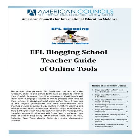 Efl blogging school teacher , 2015