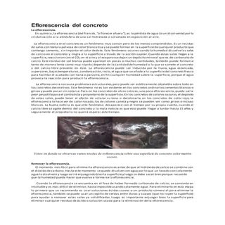 Eflorescencia del concreto
