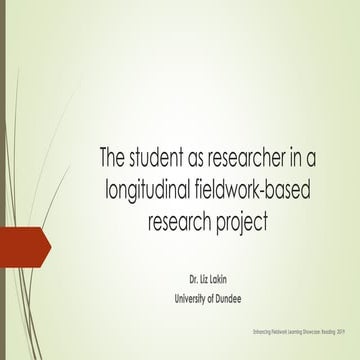 Longitudinal fieldwork-based research projects