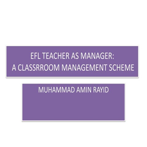 EFL teacher as manager (presentation)