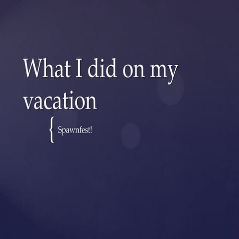 What I did on my Vacation (hint: Scuba & Erlang)