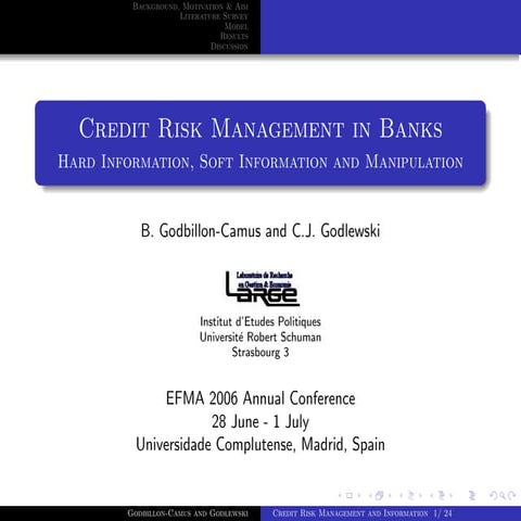 Credit Risk Management in Banks: Hard Information, Soft Information and Manipulation