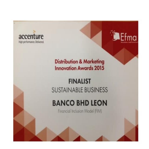 EFMA INNOVATION AWARDS 2015 - FINALIST CERTIFICATE