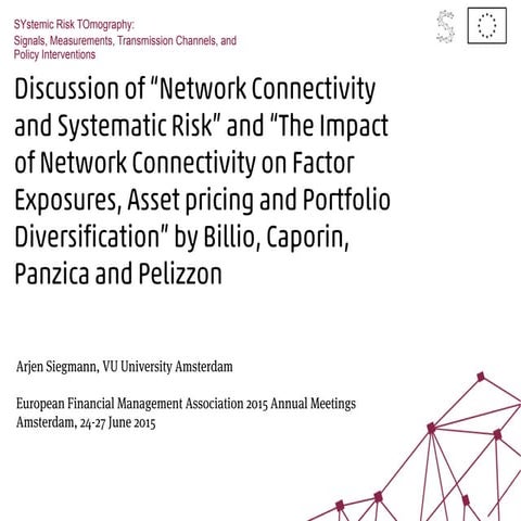 Discussion of “Network Connectivity and Systematic Risk” and “The Impact of N...