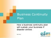 How a business continuity plan will...