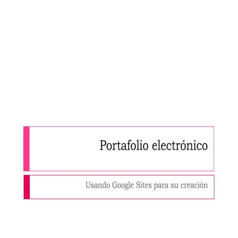 Portafolio para clases usando Google Sites