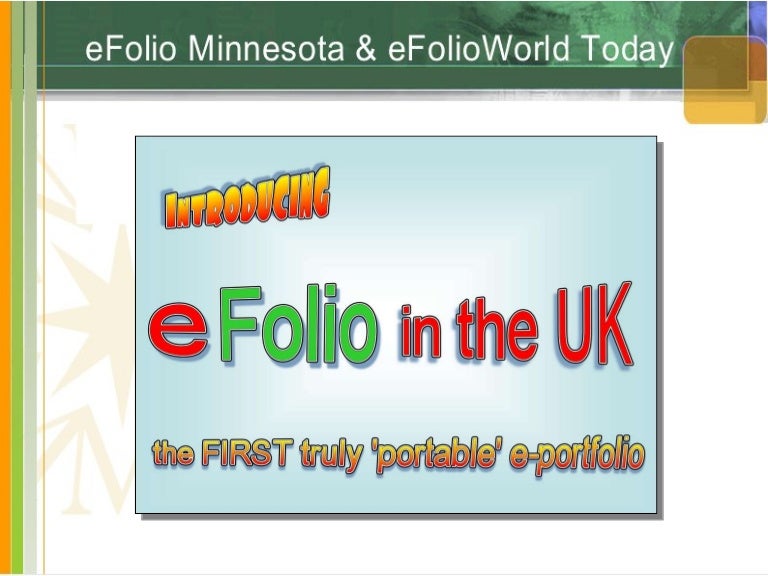 Starting with eFolio