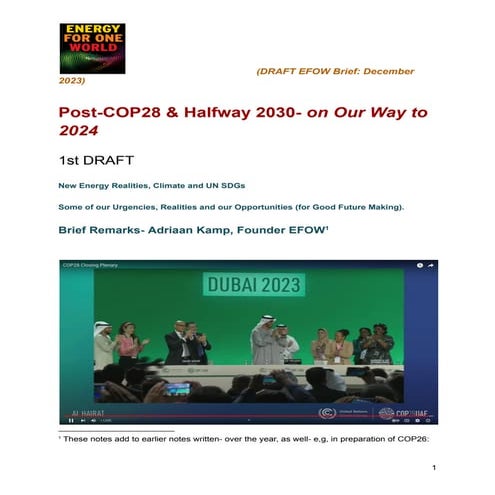 EFOW Brief Remarks : Beyond COP28, Halfway 2030 and on Our Way to 2024_  (Dra...