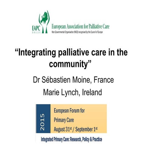 Integrating palliative care in the community | PPT