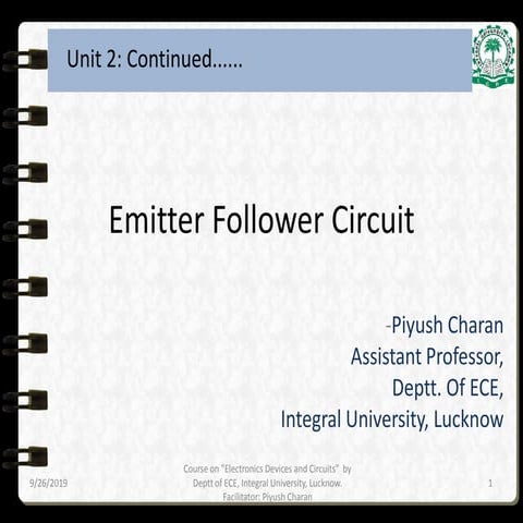 BJT- Emitter Follower Circuit