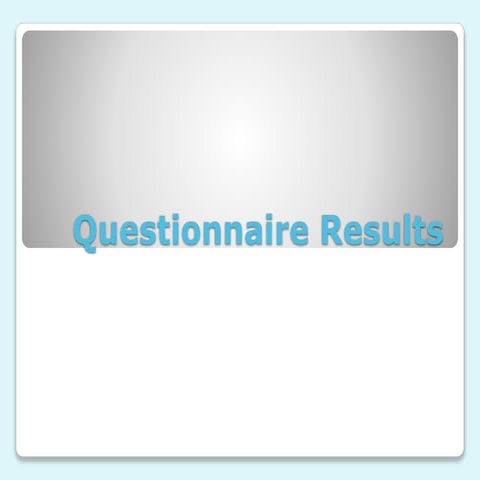 Questionnaire results