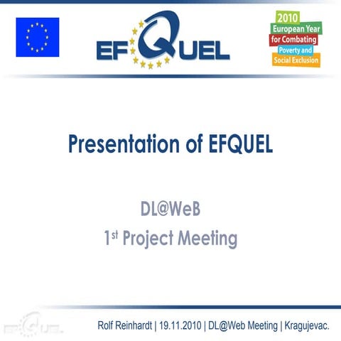 EFQUEL Presentation at 