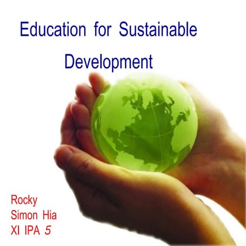 Education of sustainable development | PPTX