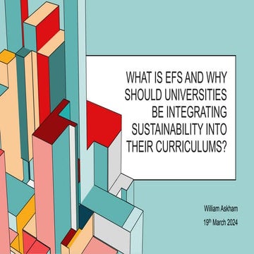 Education and Sustainable Development in Higher Education