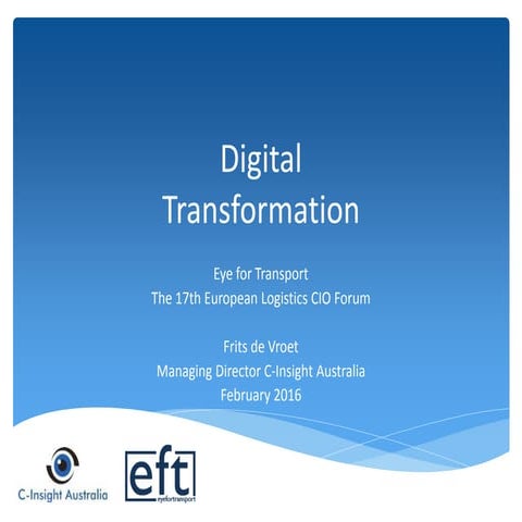 eyefortransport 17th Annual Logistics CIO Forum - Opening address