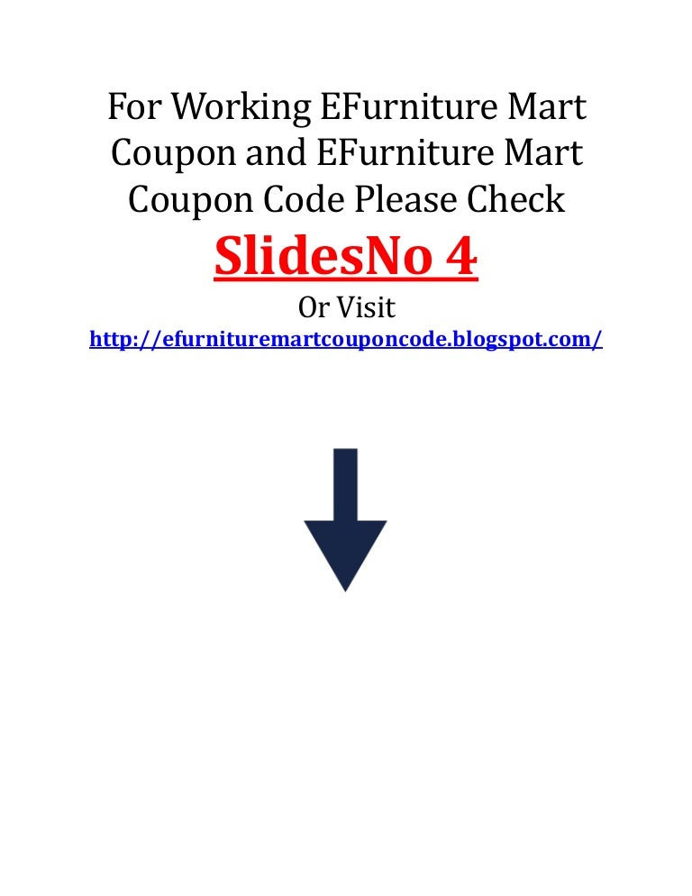 E furniture mart coupon code