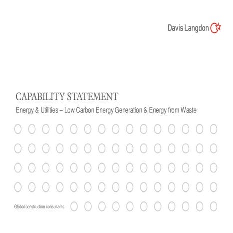 Energy from Waste and Low Carbon Energy Capability Statement
