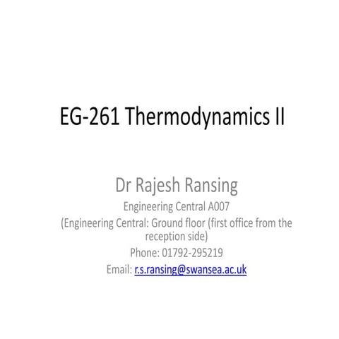 Eg 261 - carnot and jet engines