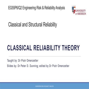Comprehensive Engineering Risk and Reliability Analysis: Classical ...