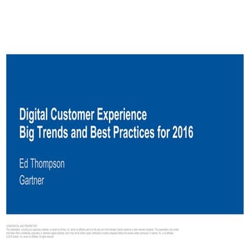 eGain Digital Day 2016 - Keynote 1: Digital Customer Experience—Big Trends an...