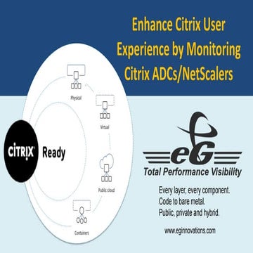 How to monitor all aspects of Citrix NetScaler usage and performance within t...