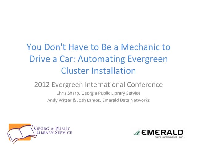 GPLS/PINES GenaSYS Presentation - EG2012