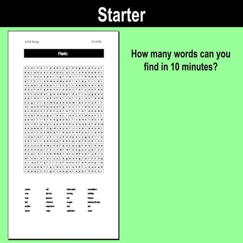 GCSE Biology Limiting factors