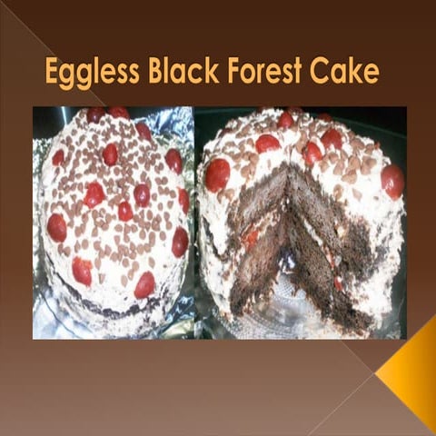 Eggless black forest cake