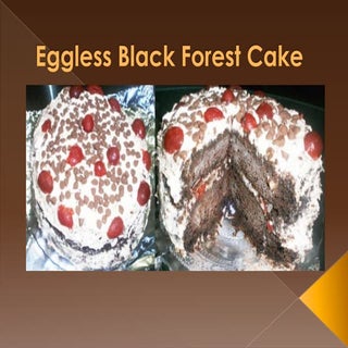 Eggless black forest cake