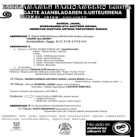 Segurako Egitaraua 2011