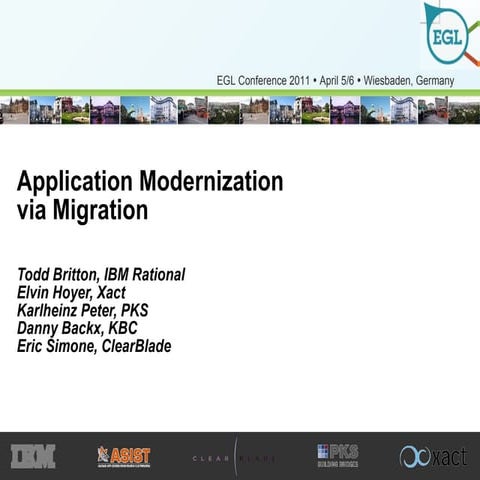 EGL Conference 2011 - Application Migration