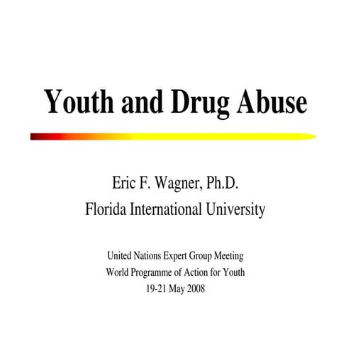 Youth and Drug Abuse Compared to adult substance abusers, adolescent substanc...