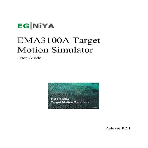 EMA3100A Target Motion Simulator User Guide - Chap0-Content