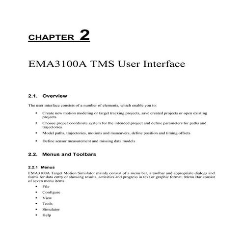 EMA3100A Target Motion Simulator User Guide - Chap2-EMA3100A TMS User Interface