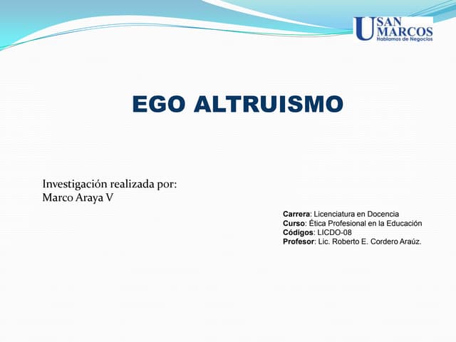 Ego altruismo
