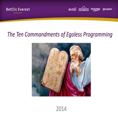 The Ten Commandments of Egoless Programming