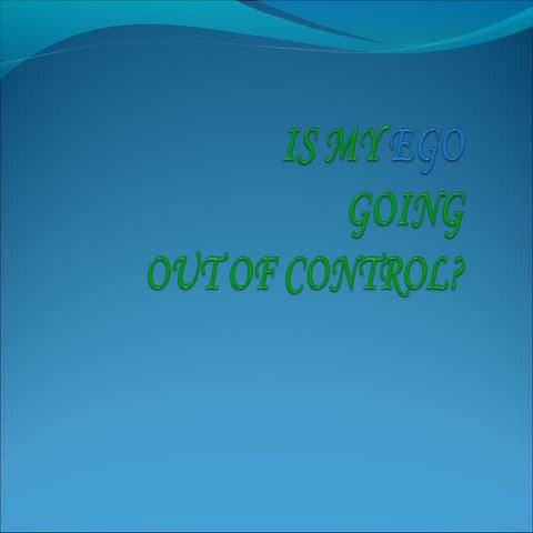 Ego, stress & conflict management