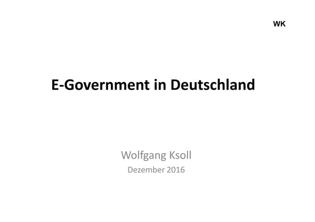 E-Government in Deutschland 2016
