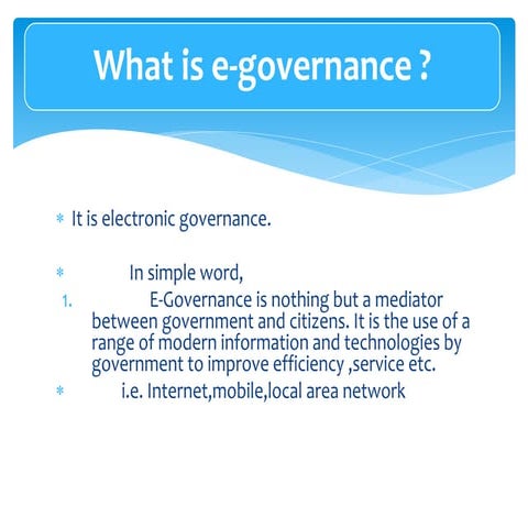 E governance
