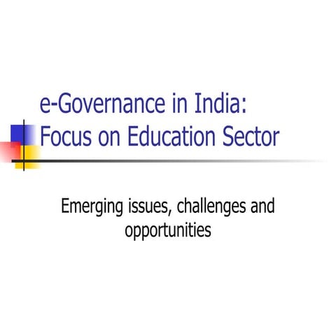 e-governance in context of education