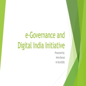 E governance and digital india initiative