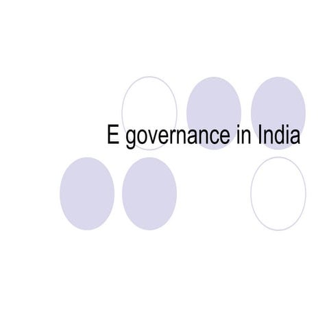 E governance in india