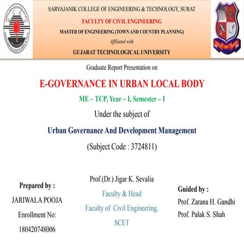 E governance in ULB