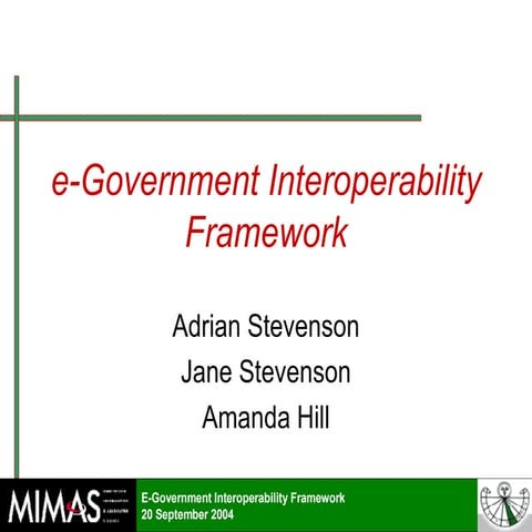 e-Government Interoperability Framework