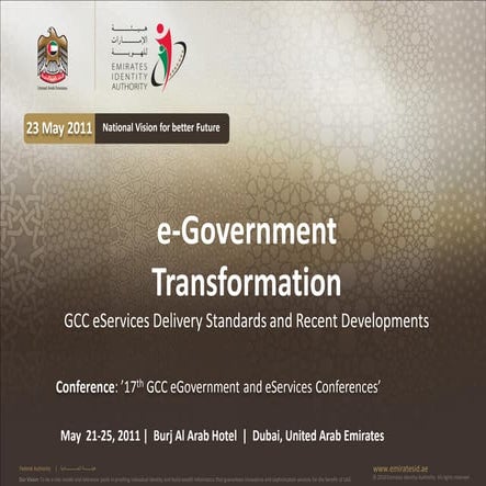 eGovernment Transformation: GCC eServices Delivery Standards and Recent Devel...