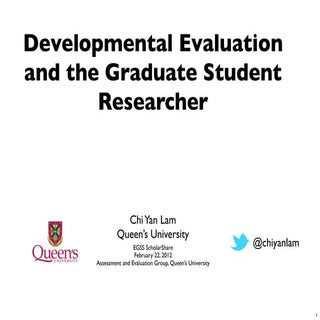 Developmental Evaluation and the Gr...