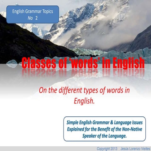 Egt 2 classes of words in english