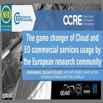 EGU 2020 - OCRE: the game-changer of Cloud and EO commercial services usage b...