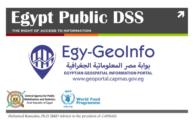 Egy-GeoInfo, 1st Egyptian Geospatial Information Portal