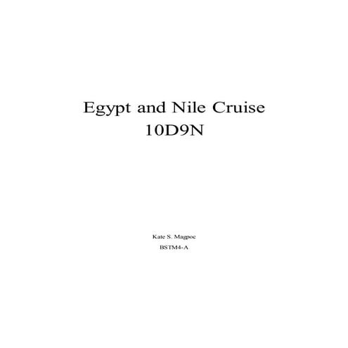 Egypt and nile cruise